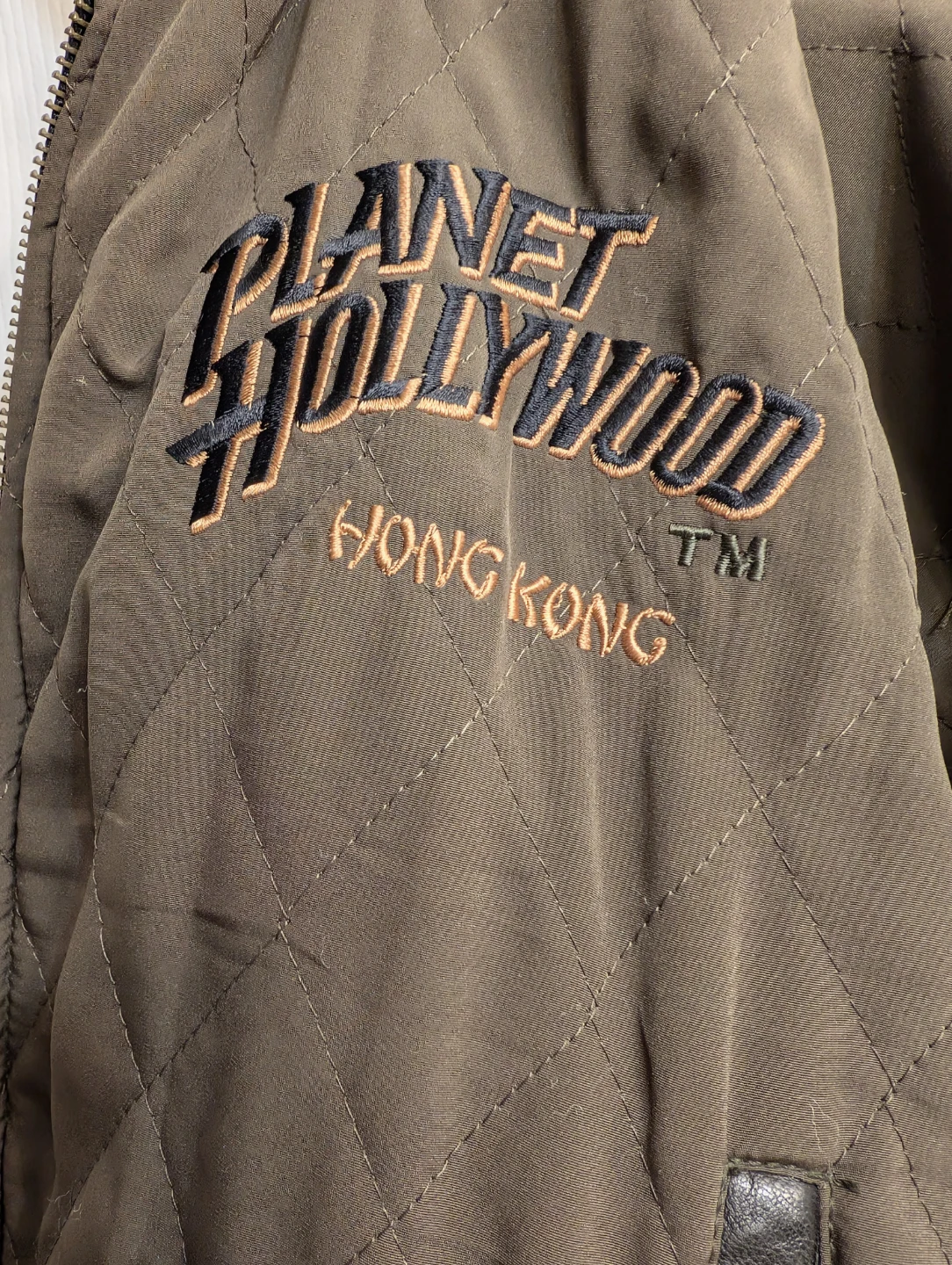 Planet Hollywood Hong Kong Leather Bomber Jacket Large - photo 5