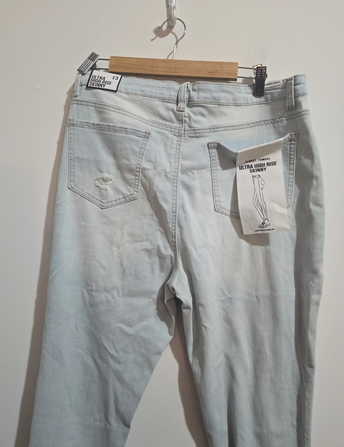 Almost Famous Ultra High Rise Skinny Jeans - Size 13 - photo 3