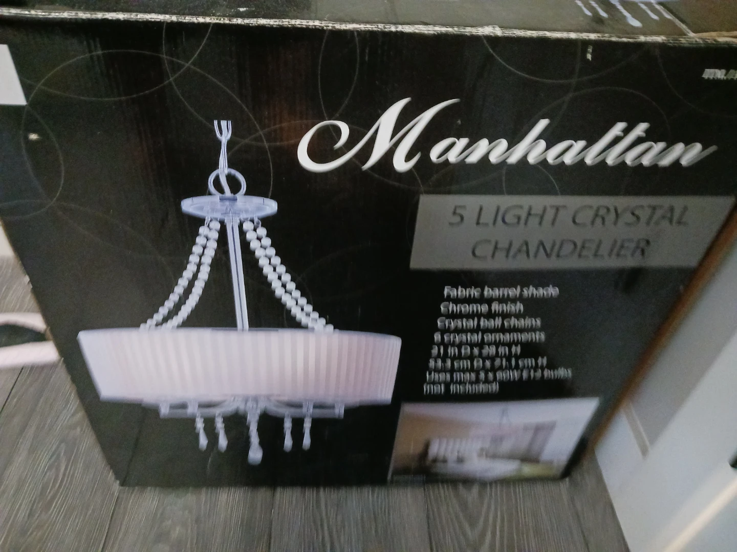 Manhattan 5 Light Crystal Chandelier