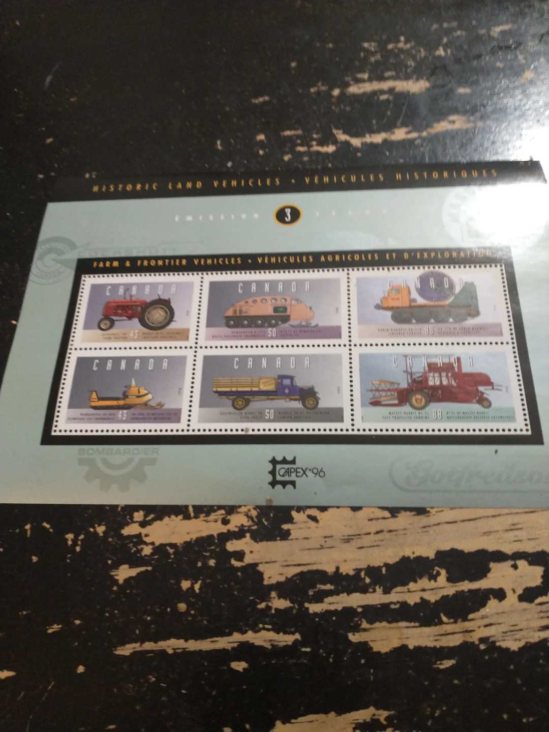 Lovely Capex 1996 Historic Land Vehicles mini sheet