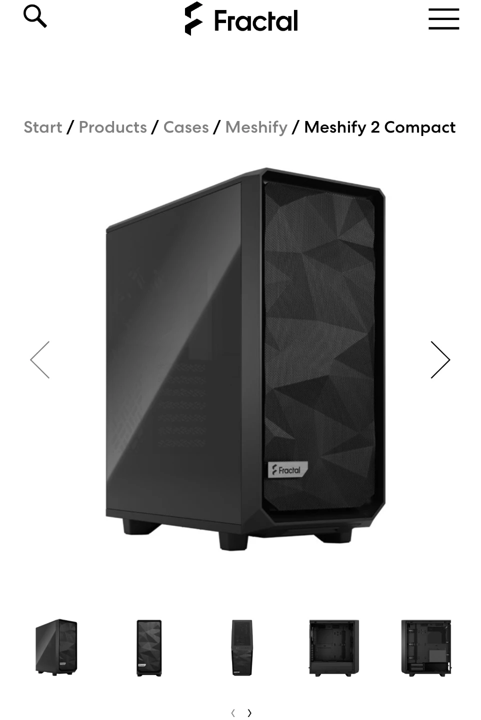 Meshify 2 Compact midtower PC case