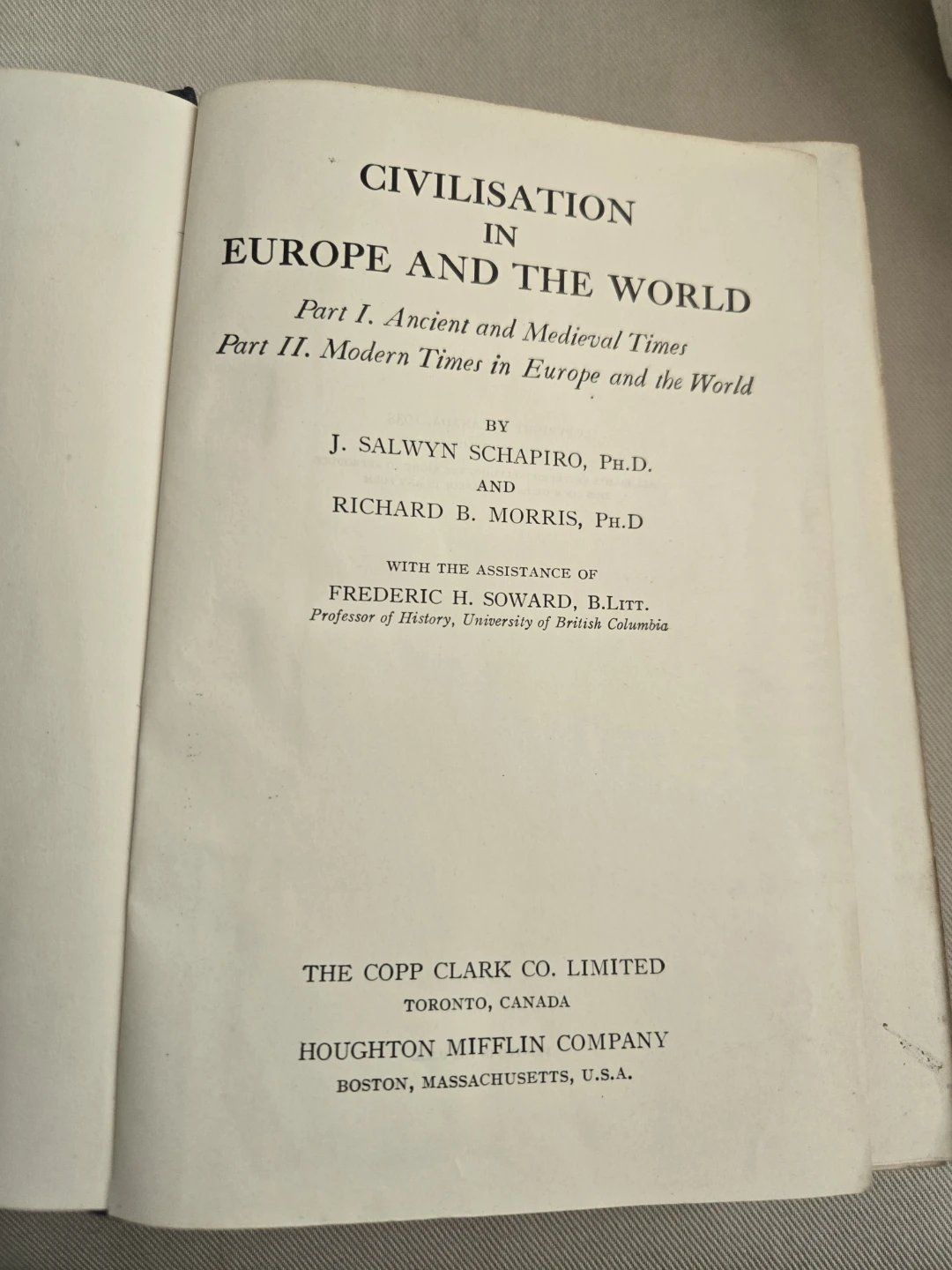 Civilisation in Europe and the World - Book