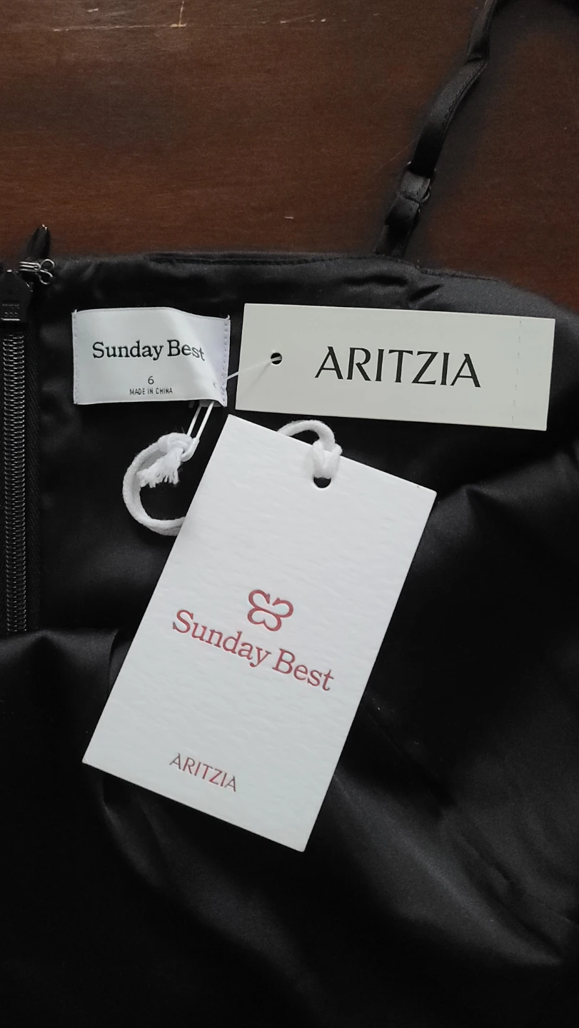 Brand New Black Satin Dress from Aritzia with tags (Size 6) 🏆 - photo 3