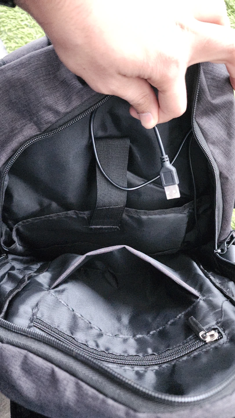 Kobwa Grey Backpack - Anti theft, USB charging and more 🥕 - photo 5