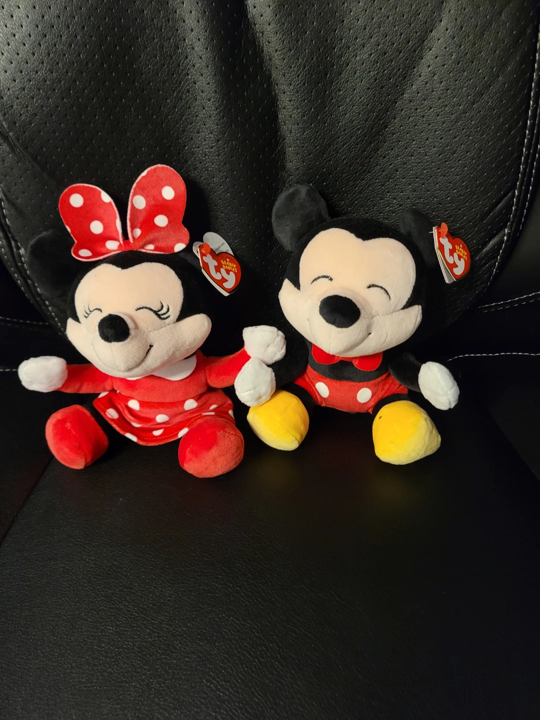 Mickey & Minnie TY beanie babies