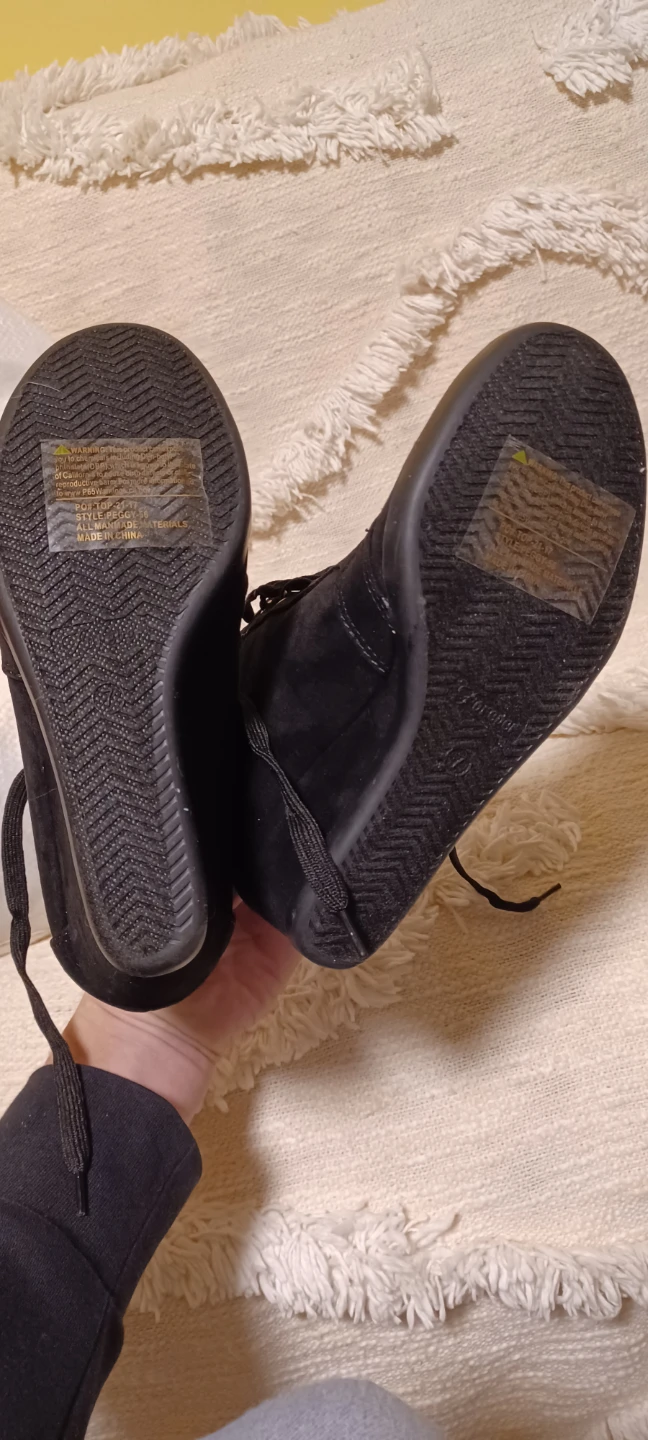 Forever Black Wedge Booties - Size 7 - photo 4