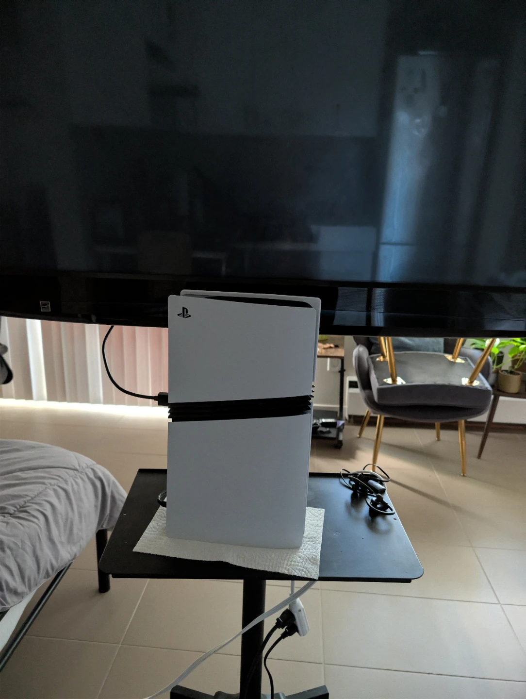 Rolling TV Stand - Black