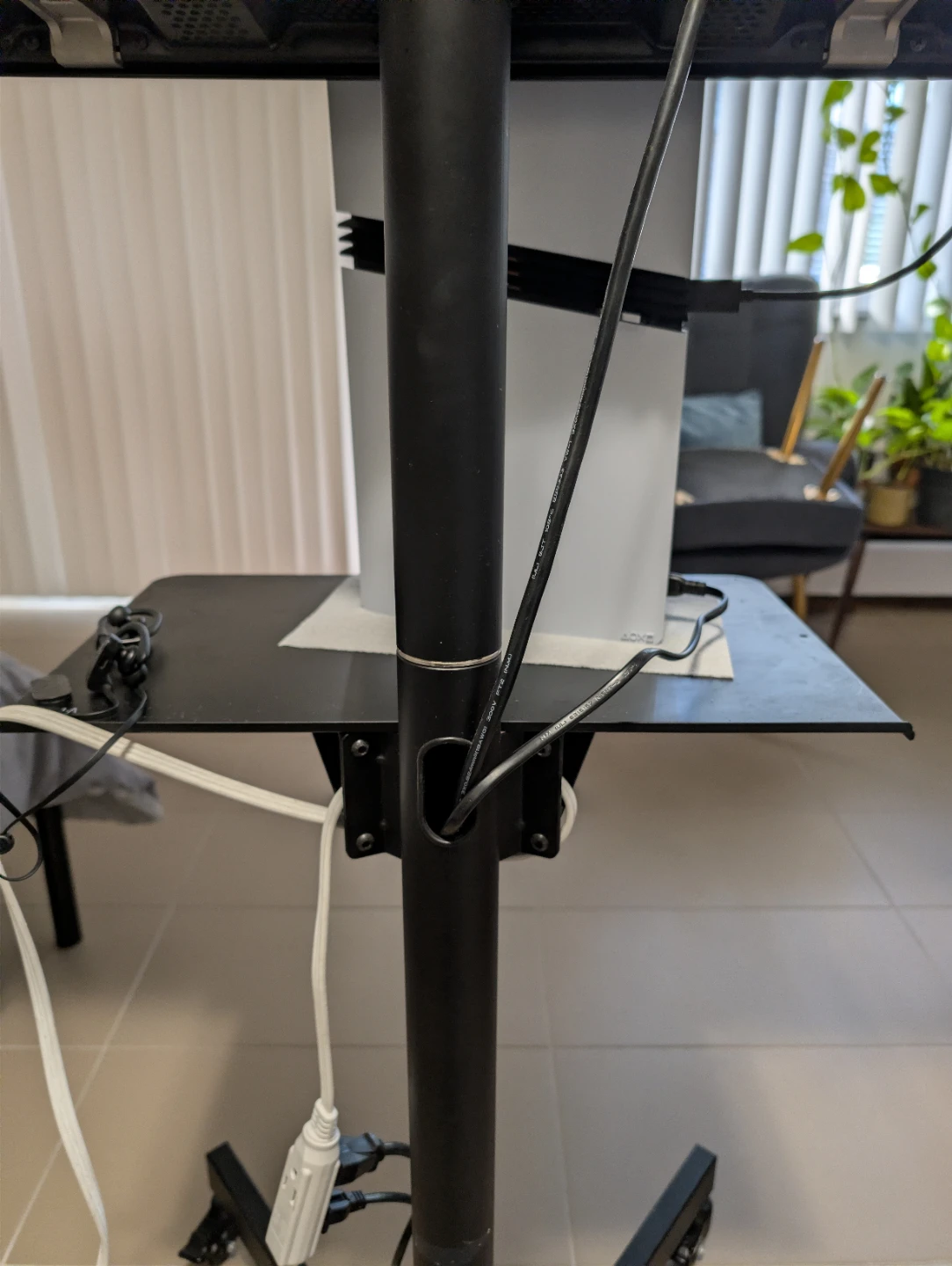 Rolling TV Stand - Black - photo 2