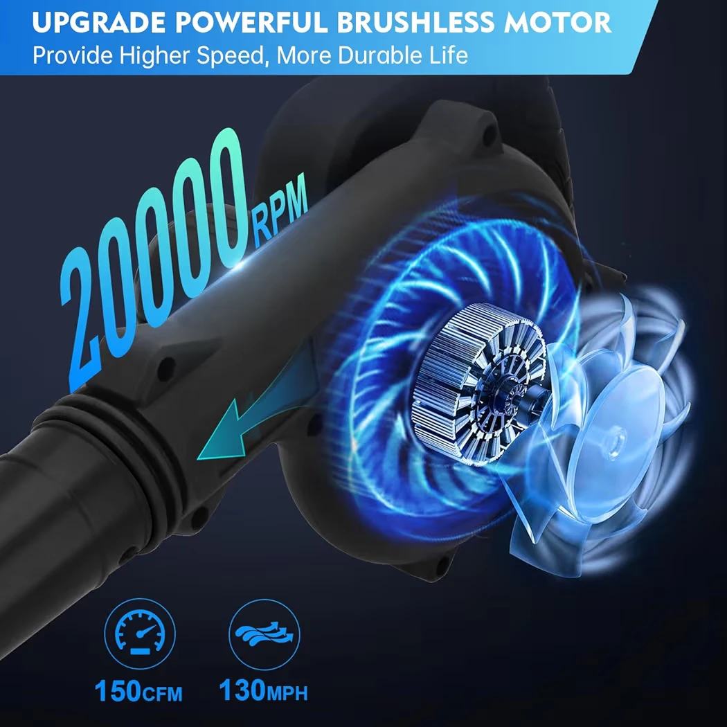 24V Cordless Leaf Blower / Vacuum Kit with 2 Batteries - photo 2