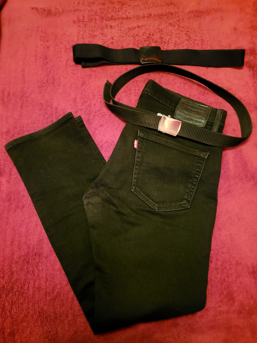 Levi's Premium Black Jeans with Belts 🥕