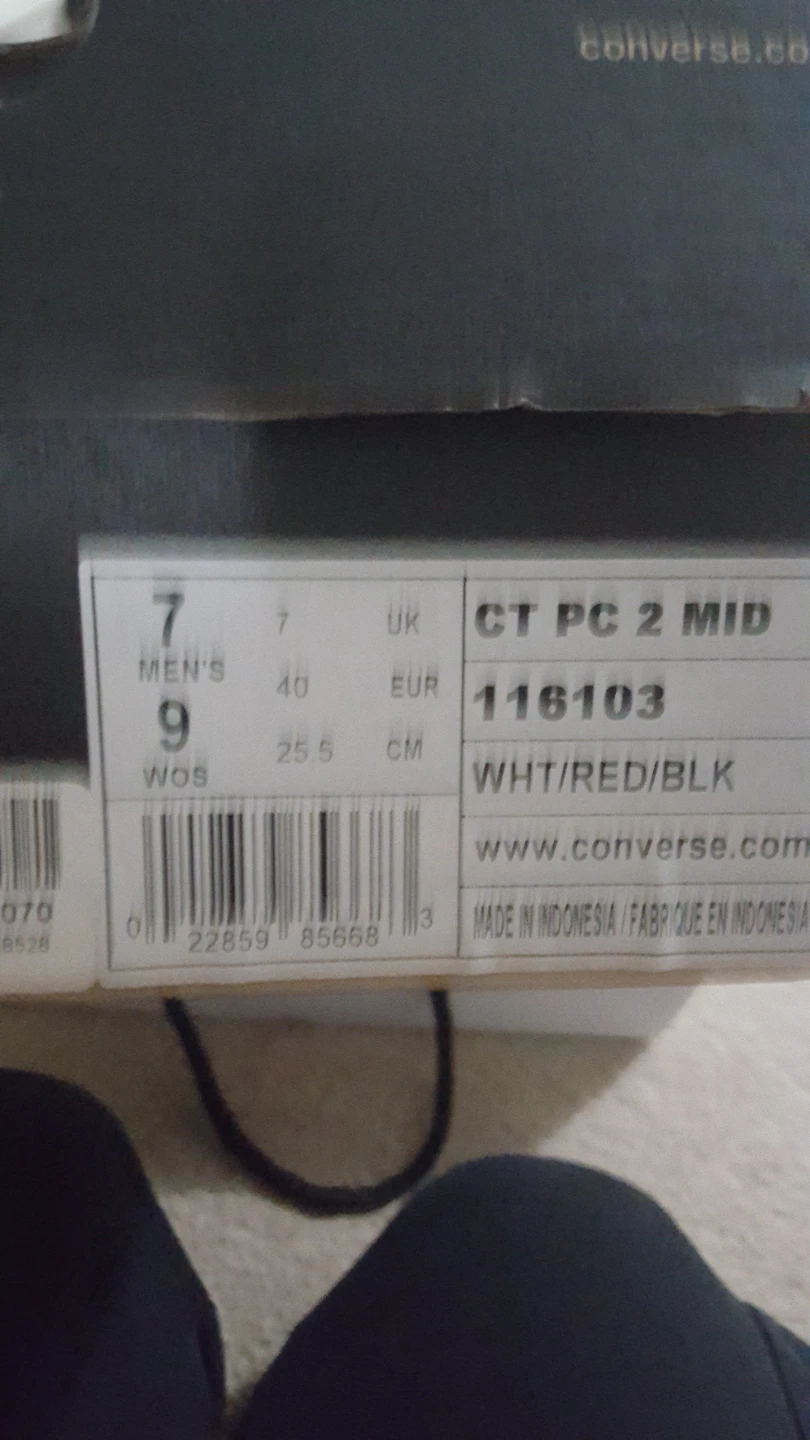 Converse CT PC 2 Mid White/Red/Black - Men's 7 - photo 5