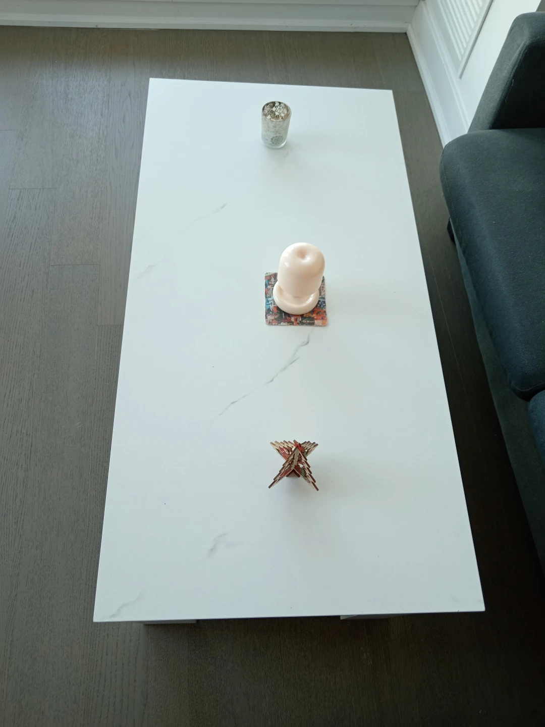 White Coffee Table with Storage - photo 3