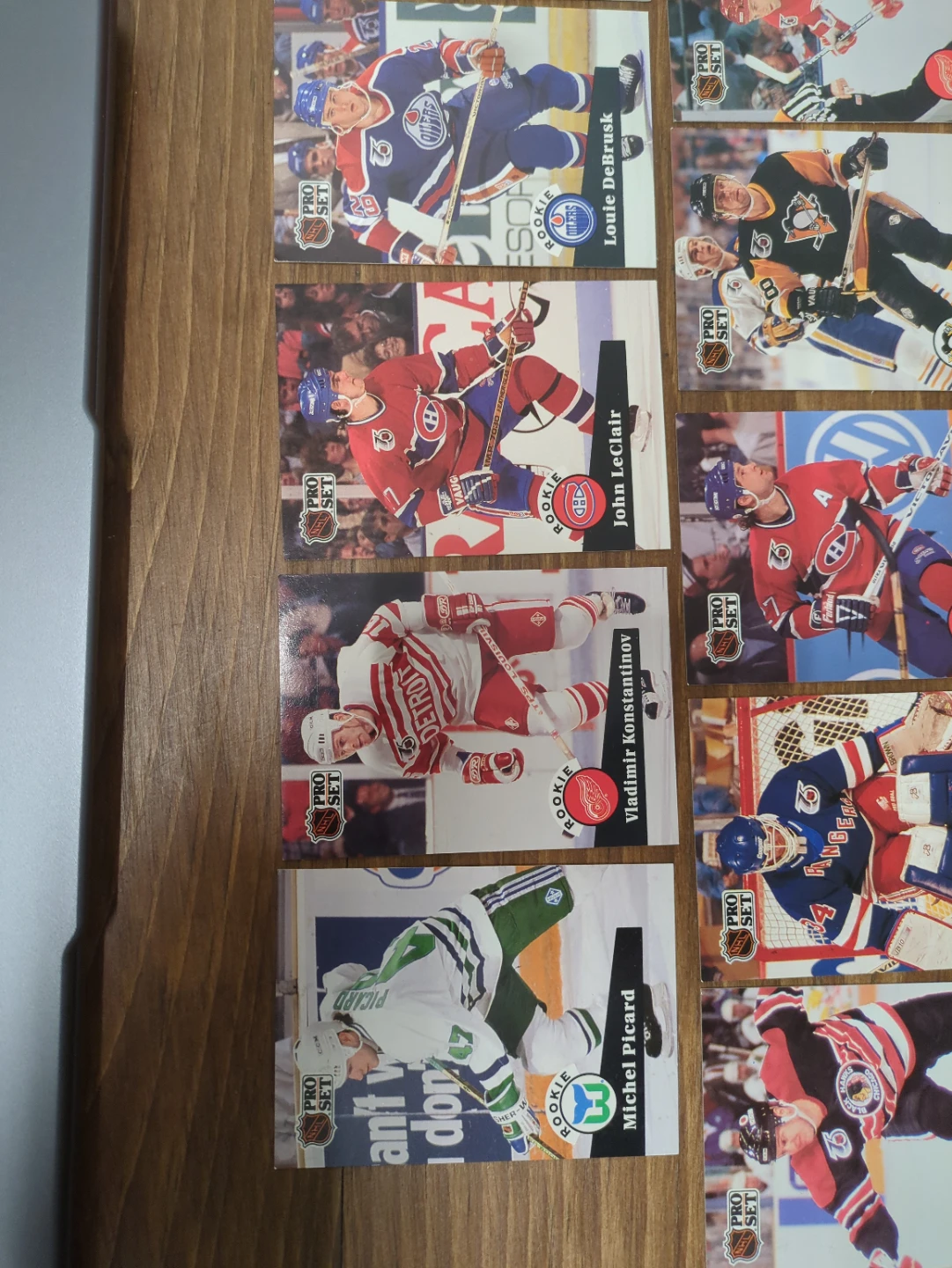 NHL PRO SET 1991 hockey cards - 4 rookie cards