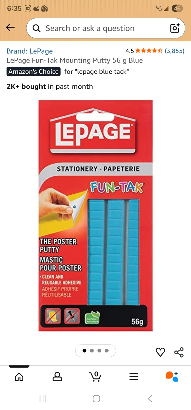 LePage Fun-Tak Mounting Putty 56g Blue - photo 2