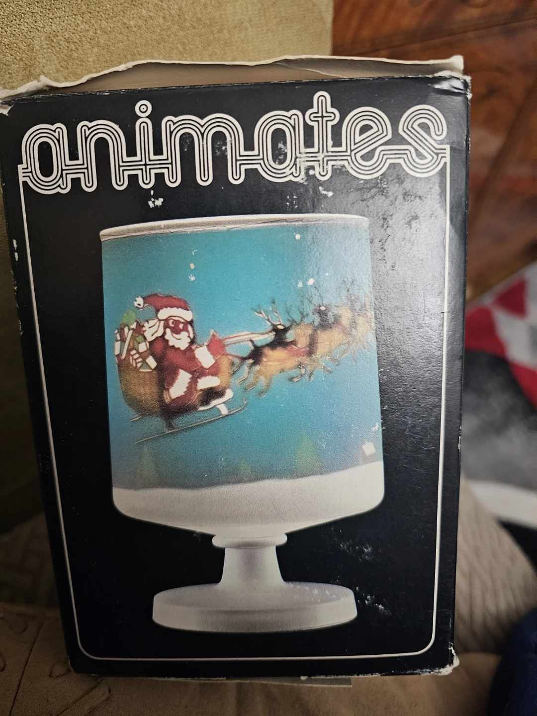 Animates Santa Sleigh Snow Globe