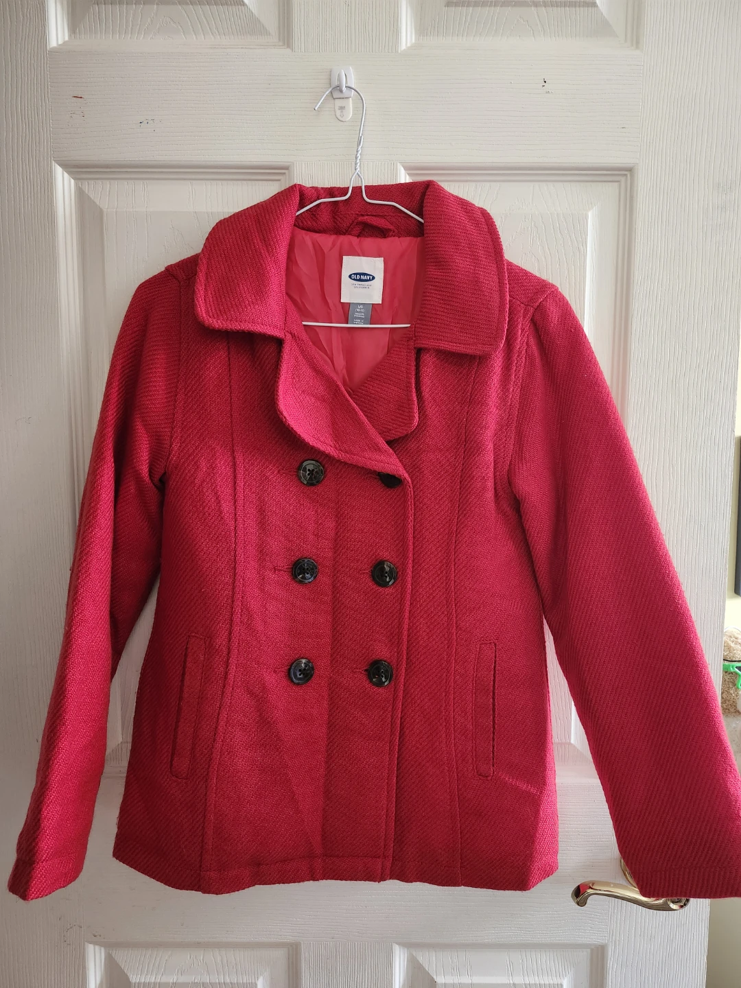 Kid Girl Red Dress Coat - L 10-12