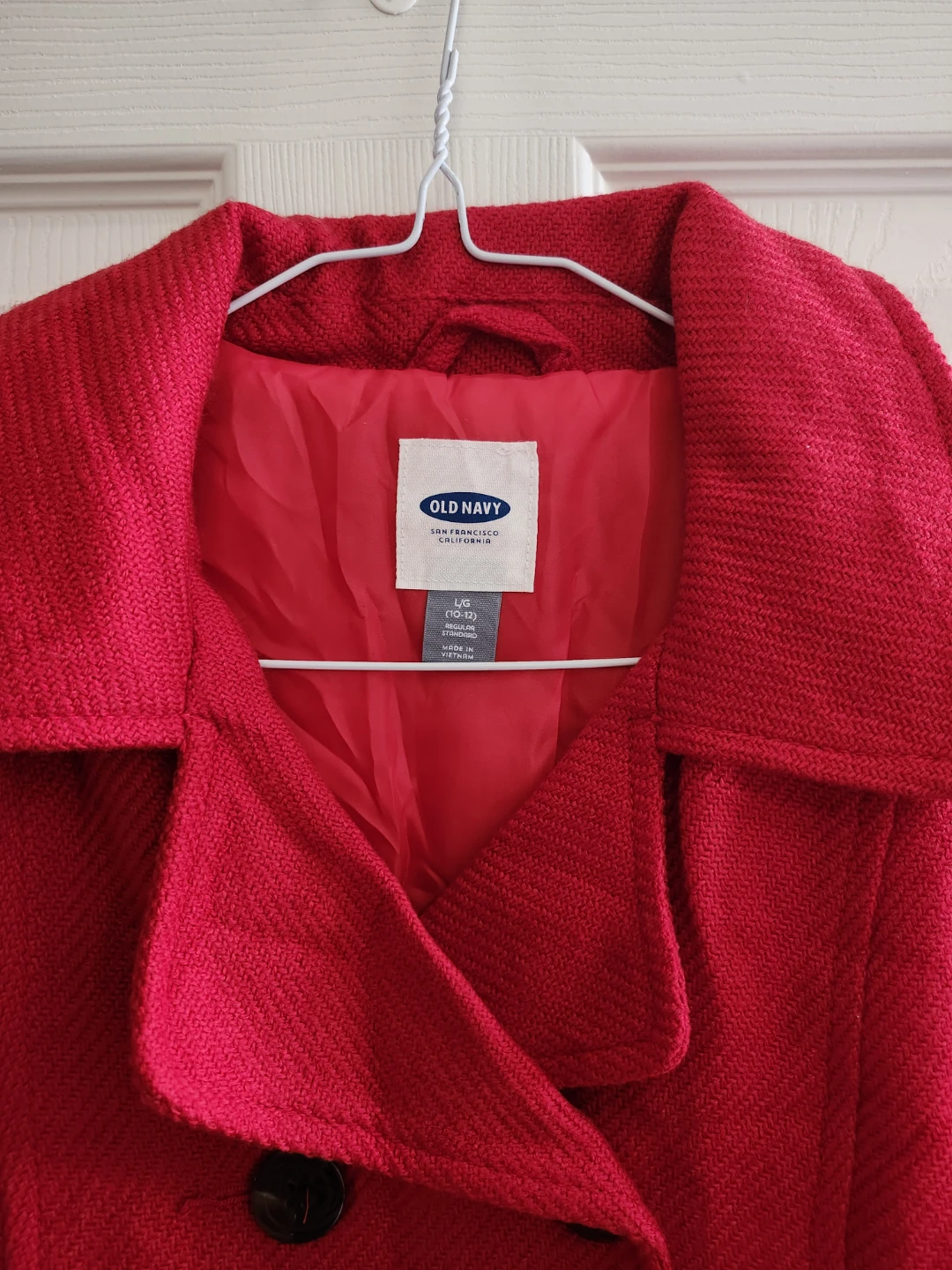 Kid Girl Red Dress Coat - L 10-12 - photo 4