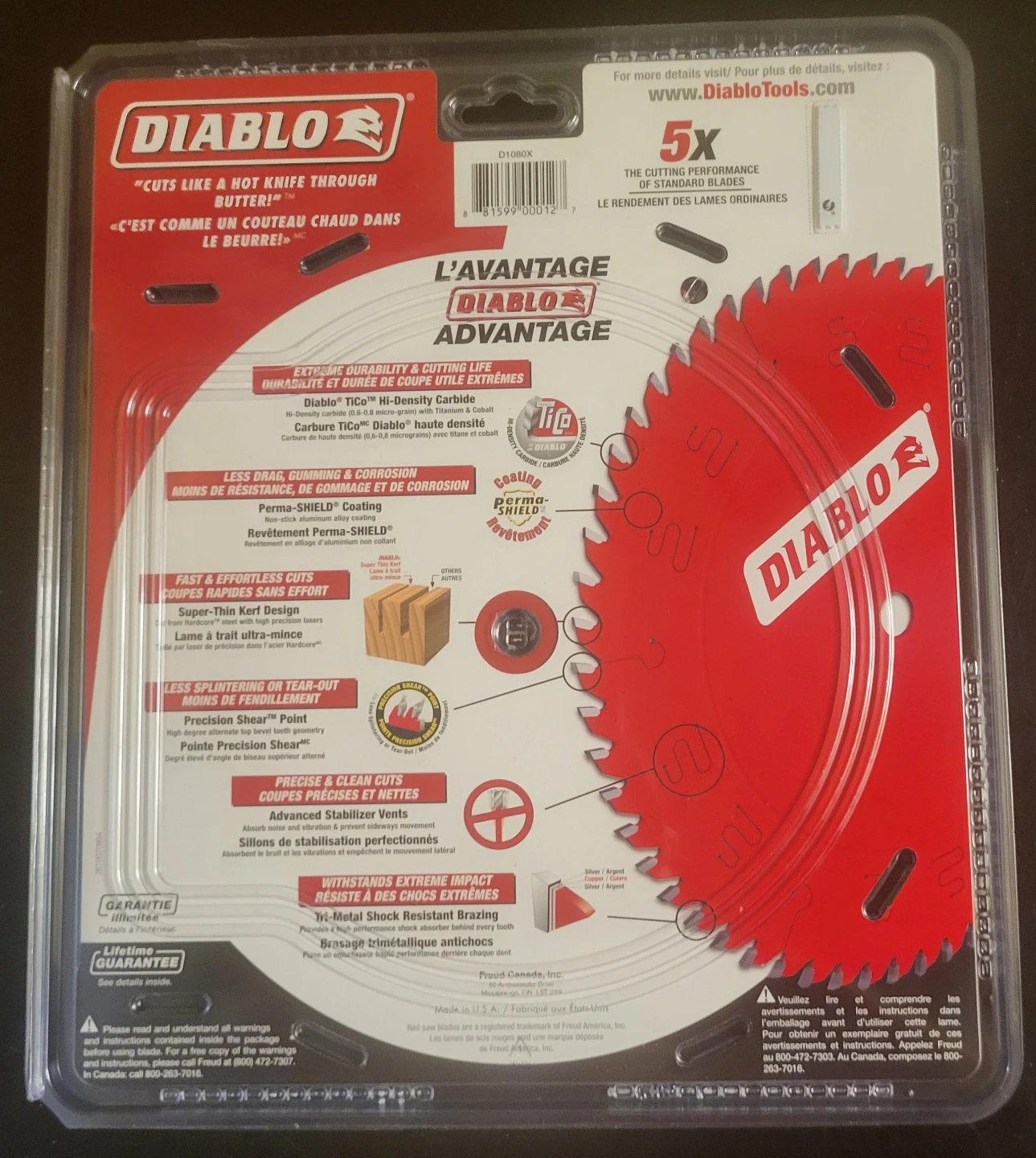 Diablo D1080X 10-inch Ultra Fine Finish Saw Blade - photo 2
