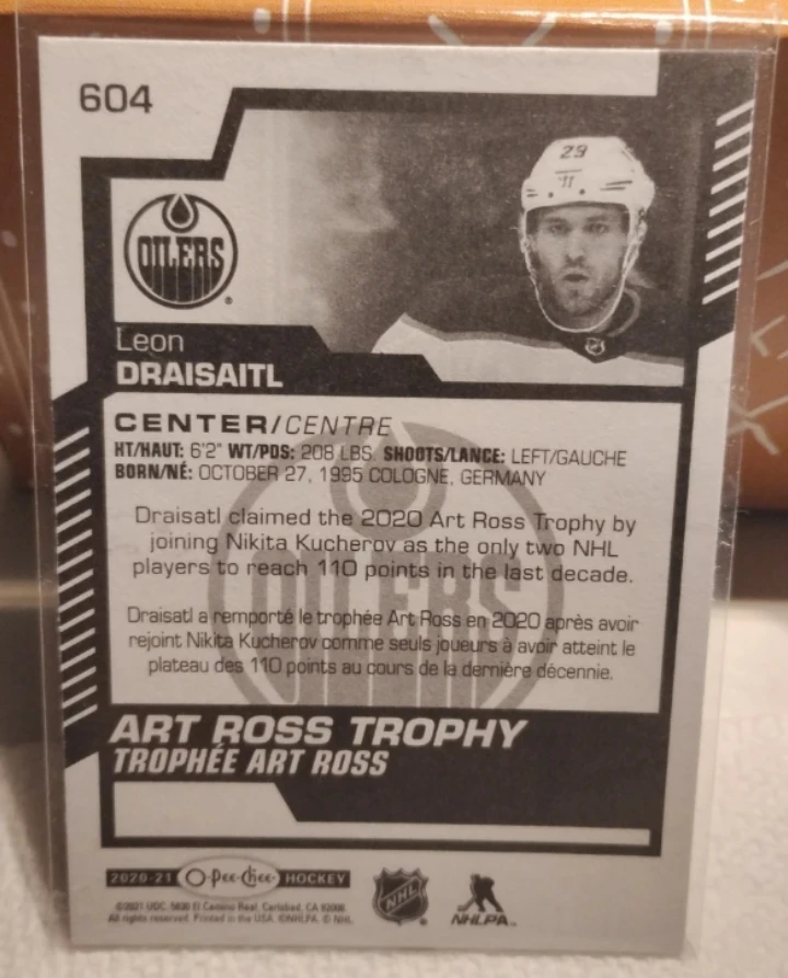🥕 Leon Draisaitl O-Pee-Chee Hockey Card - photo 2