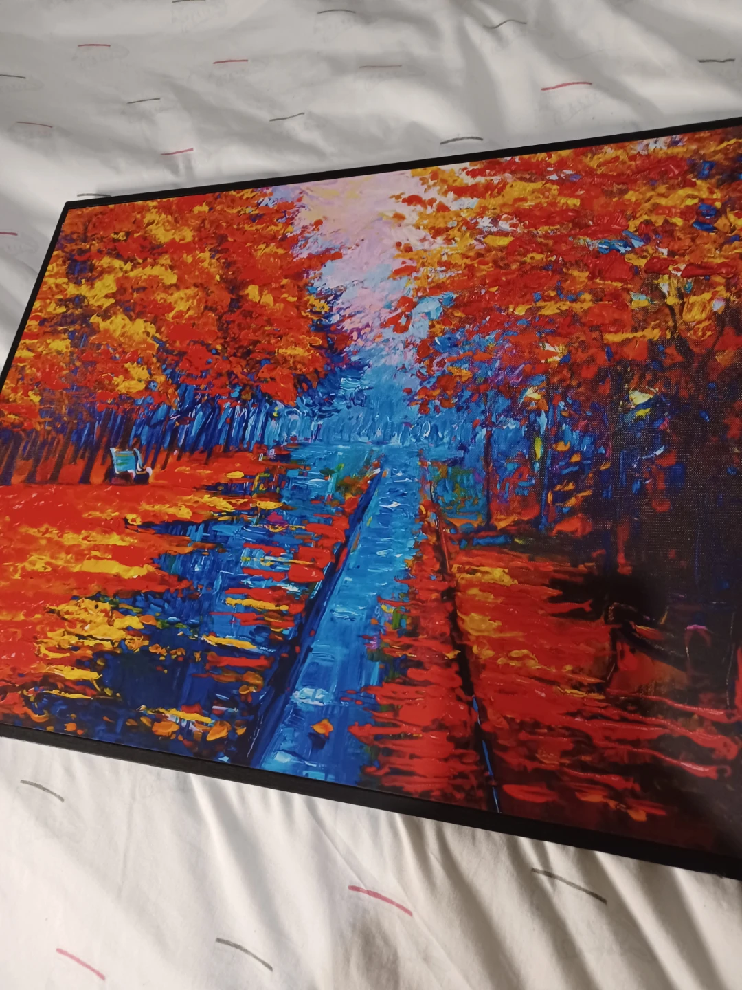 Framed Canvas Print - Autumn Park Scene - photo 5