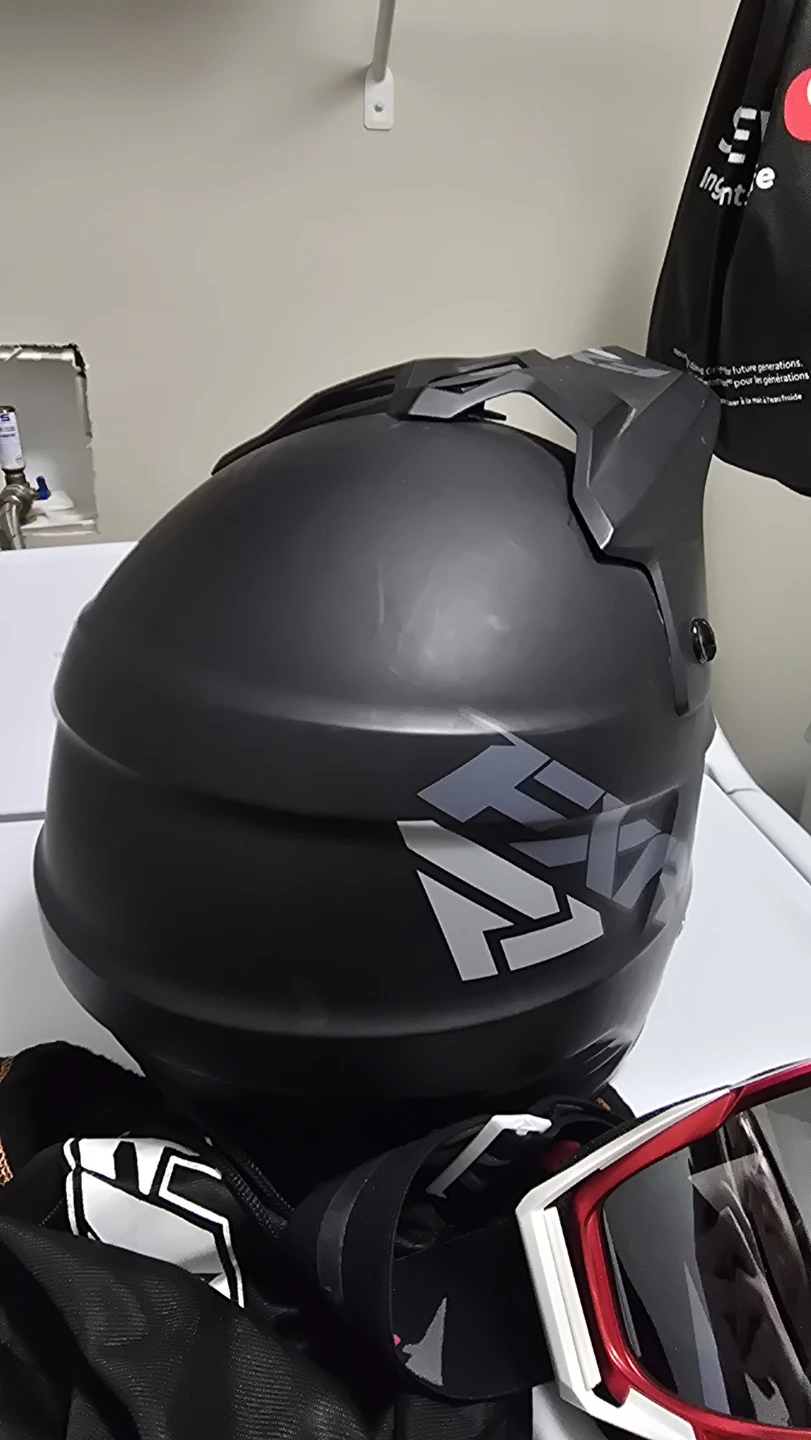 FXR Racing Black Helmet & Goggles - photo 4