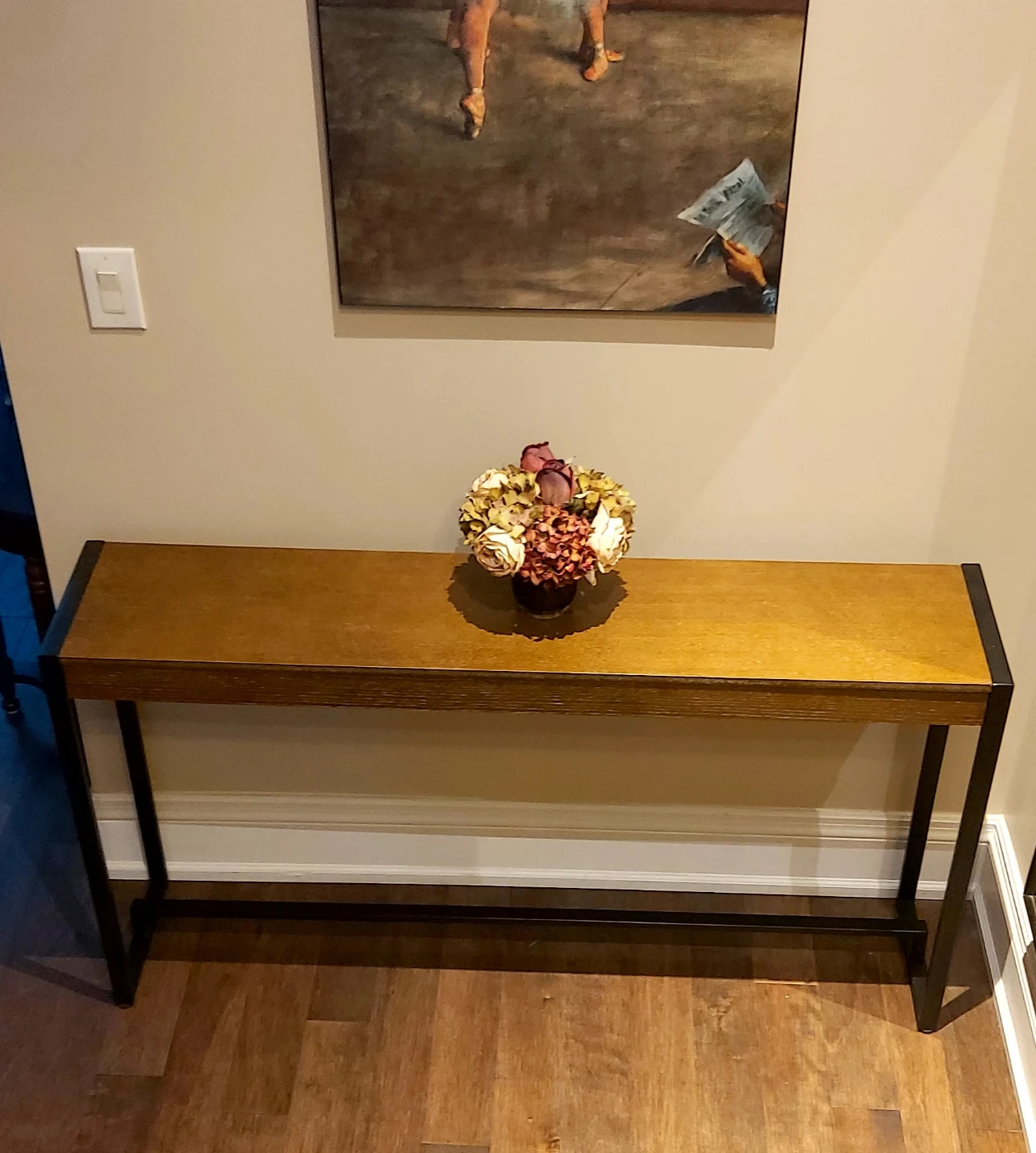 Console Table - Wood & Metal Frame