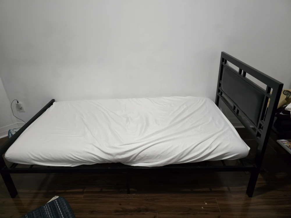 Bed frame with mattress
