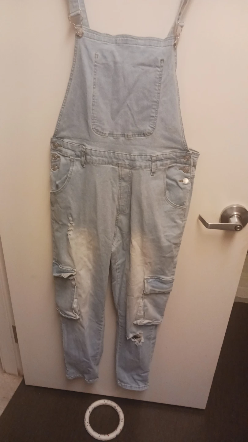 Light Blue Denim Overalls - Size XL - photo 4