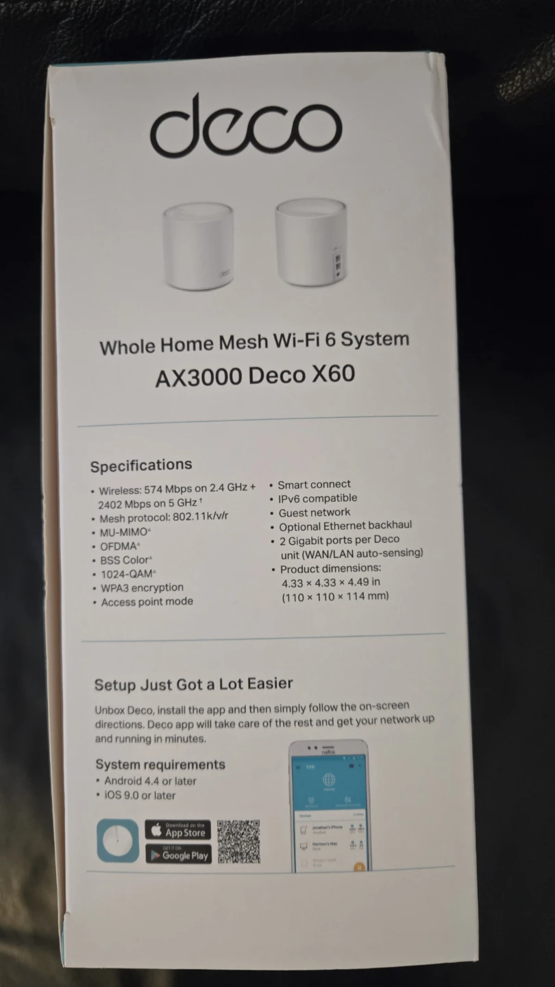 TP-Link Deco X60 AX3000 Whole Home Mesh Wi-Fi 6 System - photo 4