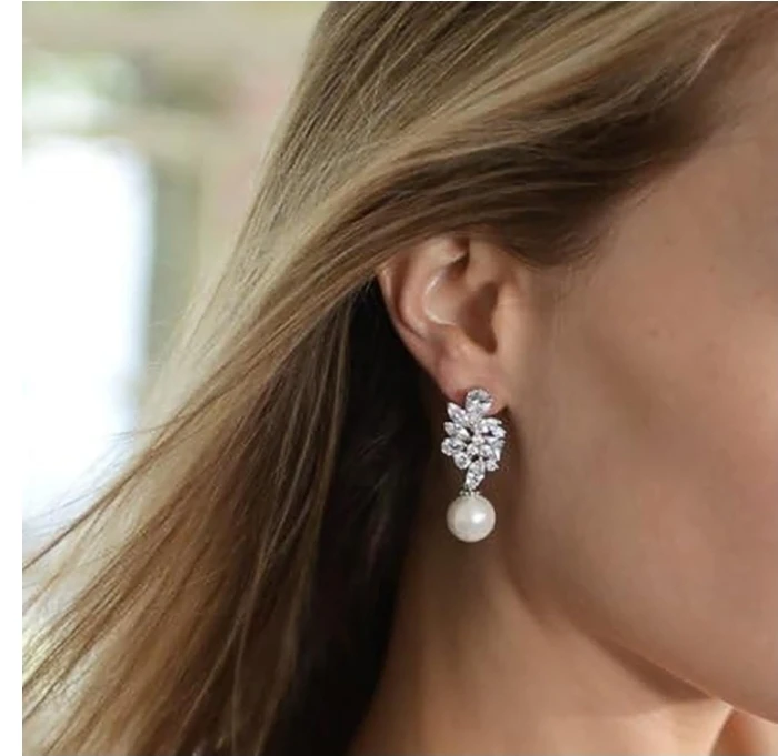 Luxury Elegant Imitation Pearl Dangle - photo 5