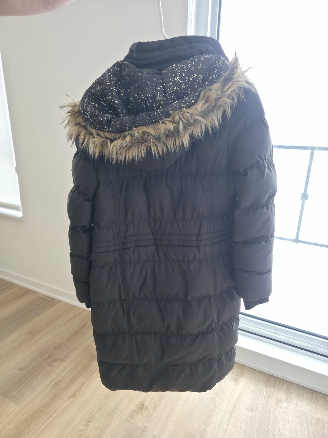 Long Winter Coat - DENIM CO. (Size 12) with Removable Hood - photo 2