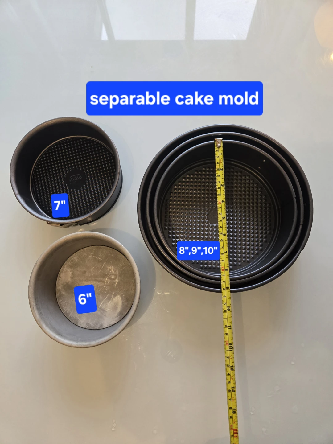 Cake Mold Set - 6, 7, 8, 9, 10 inch