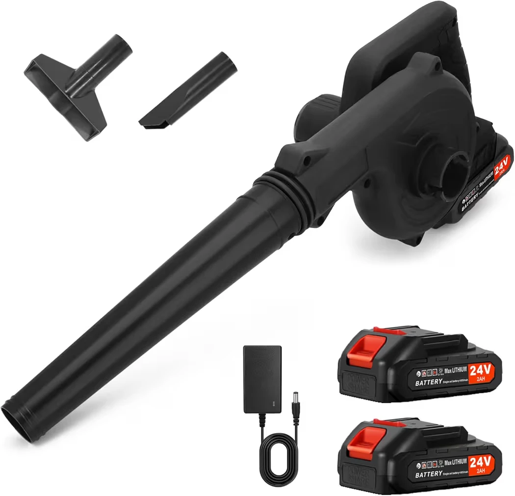 24V Cordless Leaf Blower / Vacuum Kit with 2 Batteries - photo 4