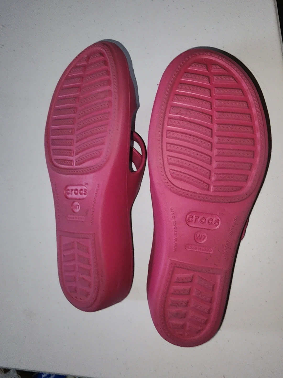 Discontinued Pink Crocs Wedge Sandals - photo 3