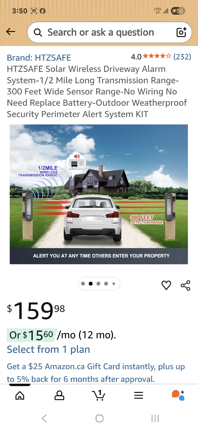 Solar Wireless Driveway Alarm System - 1/2 Mile Range - photo 2