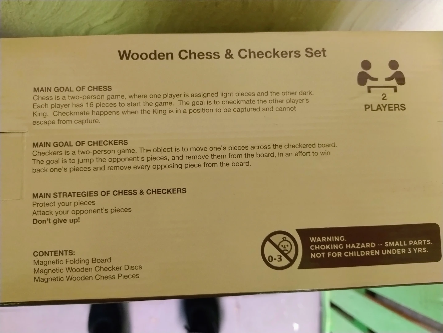 Wooden Chess & Checkers Set - photo 5