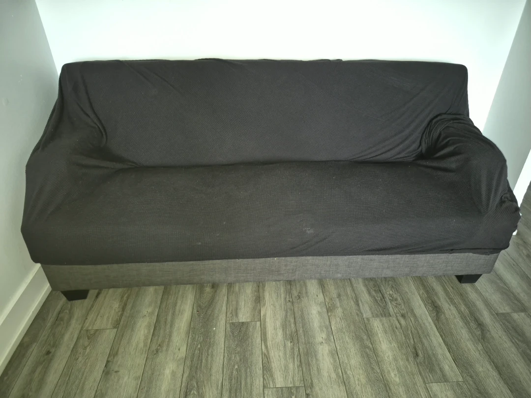 Dark Grey Sofa Cum Bed with cover
