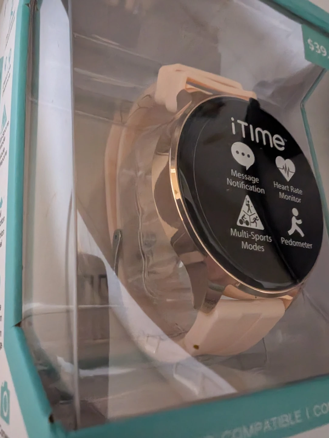 New iTime Smartwatch - Peach/Gold