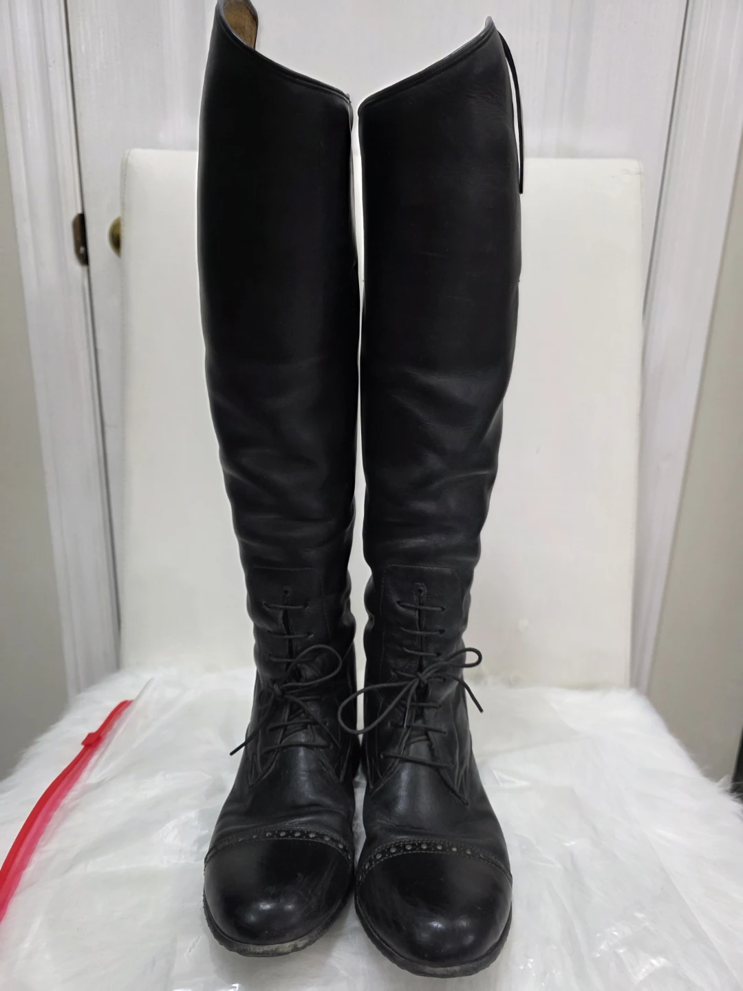 Black Leather The Elite Tall Riding Boots