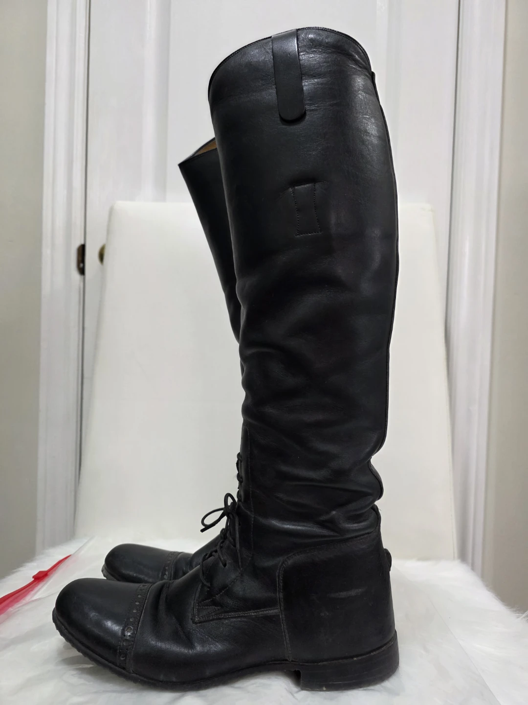 Black Leather The Elite Tall Riding Boots - photo 2