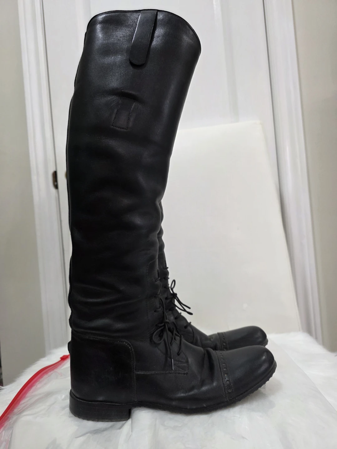 Black Leather The Elite Tall Riding Boots - photo 4