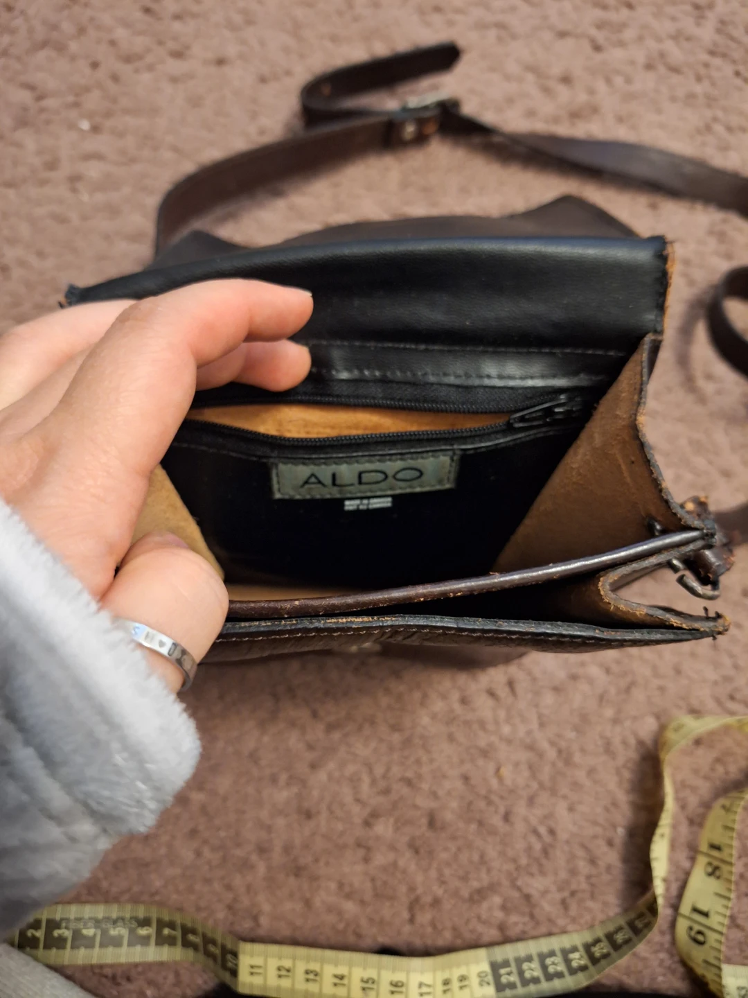 Aldo Brown Leather Crossbody Bag - photo 5