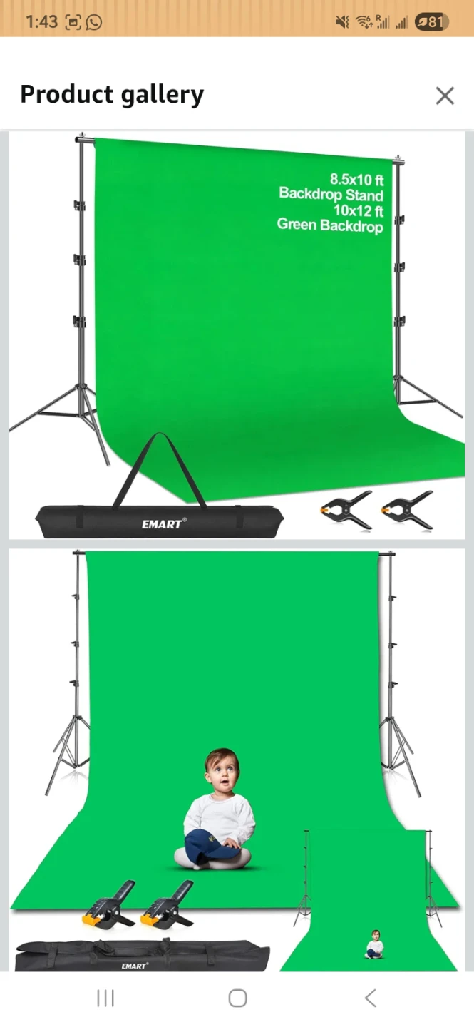 Emart Green Screen with Bag