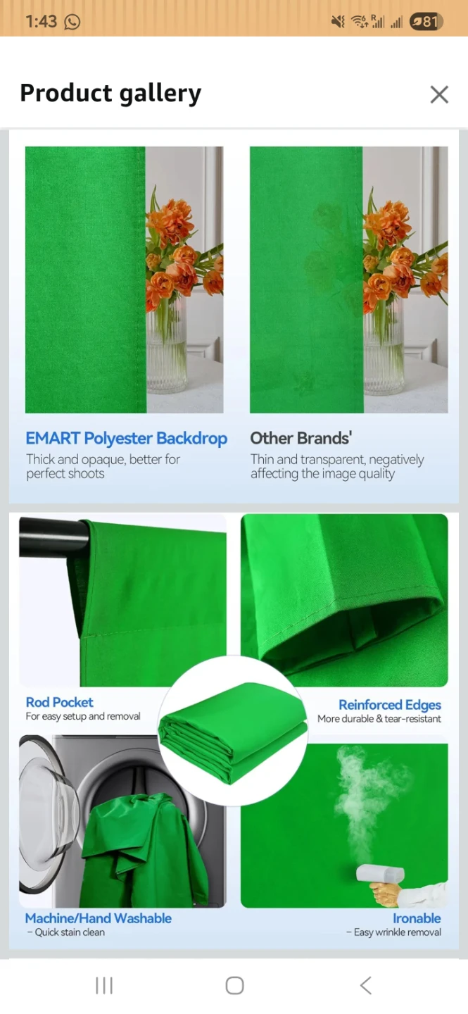 Emart Green Screen with Bag - photo 2