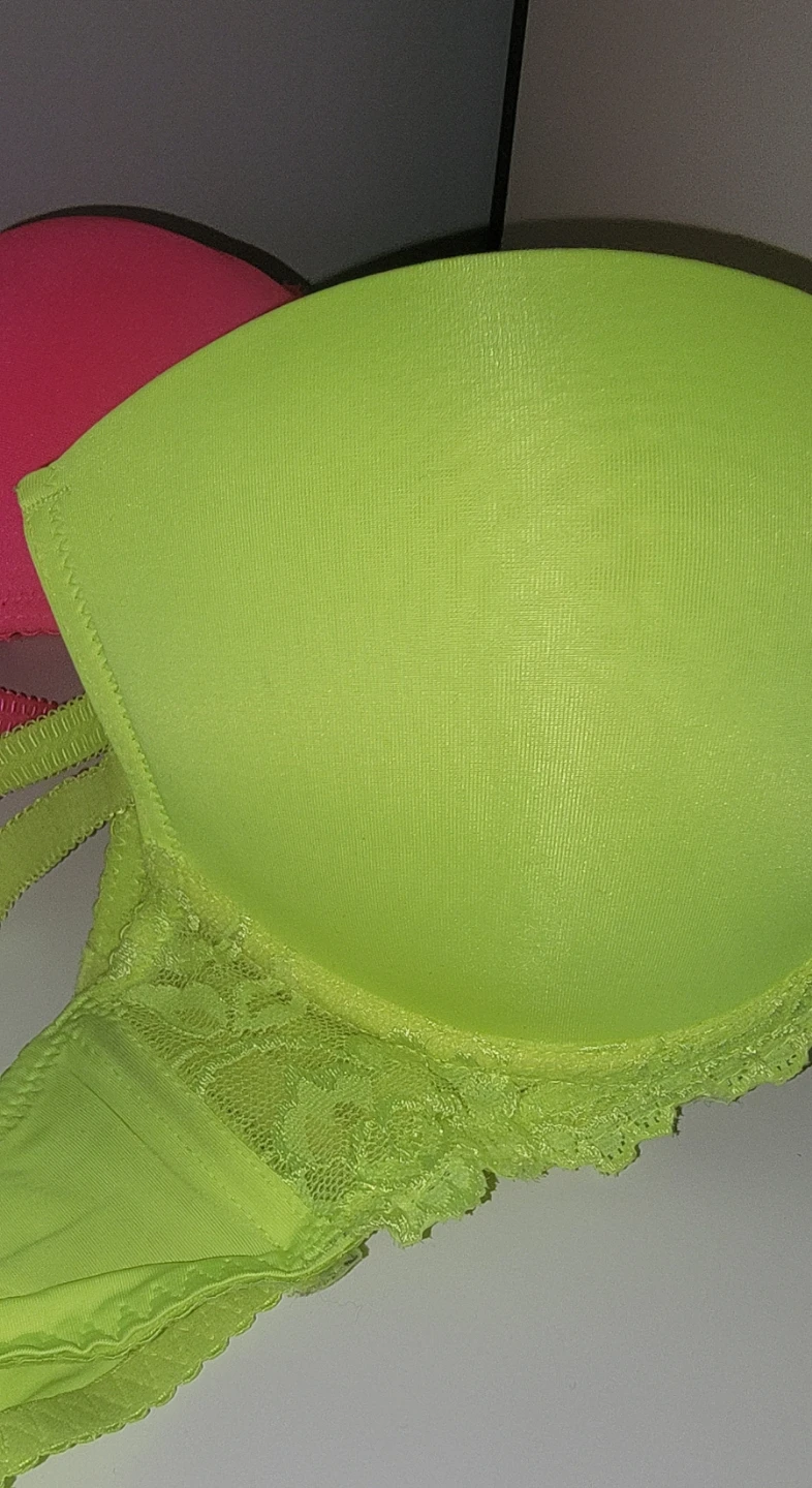 L'VER Bra, Size 38C, Pink & Green - photo 3