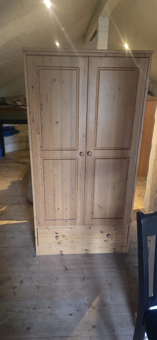 Wooden Wardrobe with Drawers