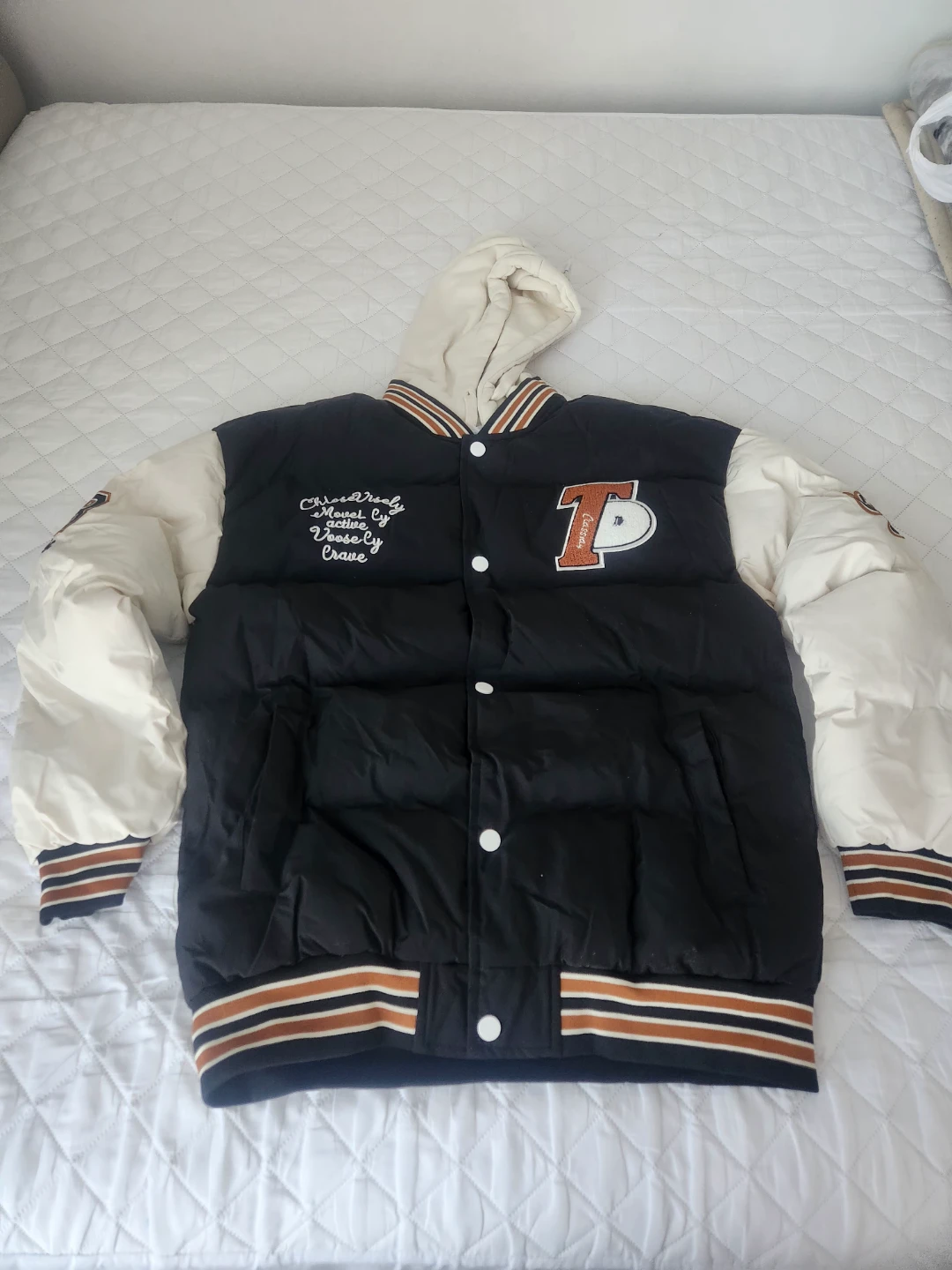 Puffer Bomber Jacket with Hood