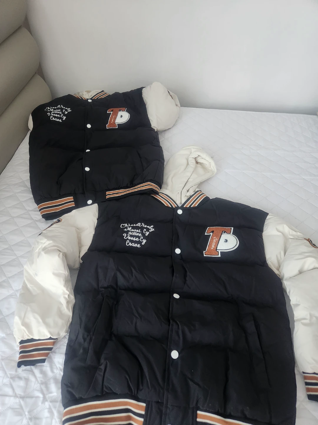 Puffer Bomber Jacket with Hood - photo 2