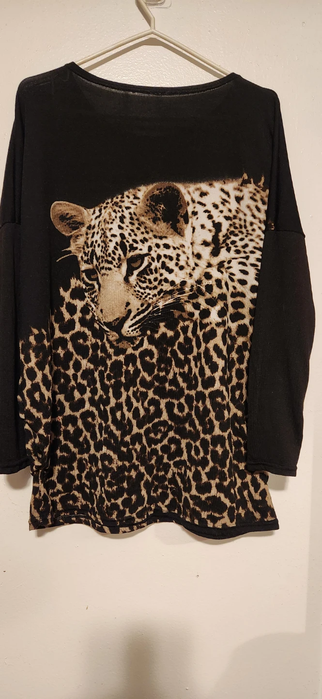 Leopard Print Long Sleeve Top - photo 2