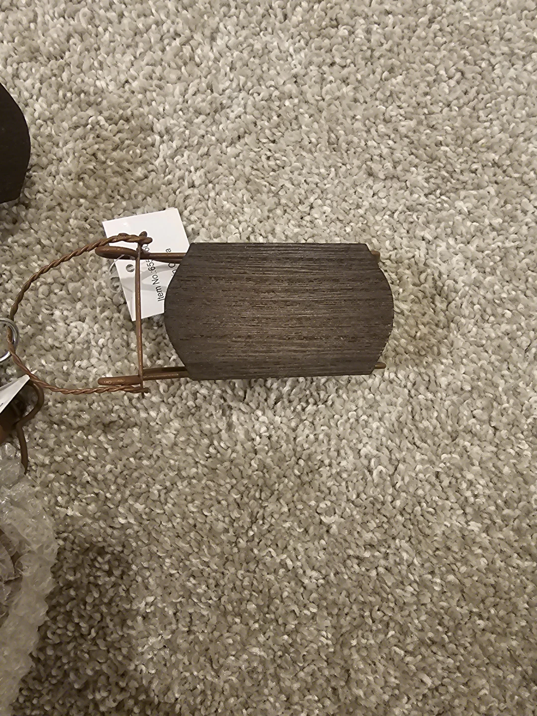 Christmas ornaments wood sled - photo 3